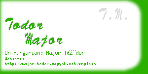 todor major business card